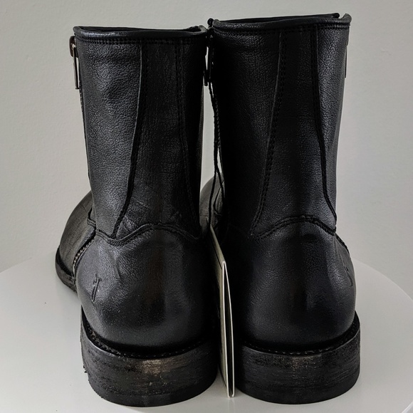 Brand New Black Frye Ethan Double Zip Boots main image 5